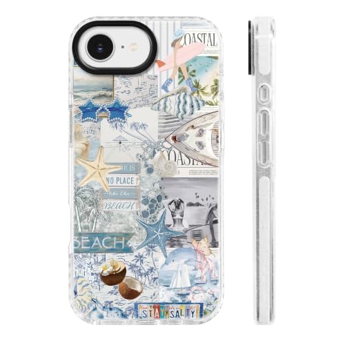 for iPhone 16e & iPhone 17e Case Tropical Blue Beach Coastal - color: BeachCoconut, size: iPhone 16e & iPhone 17e
