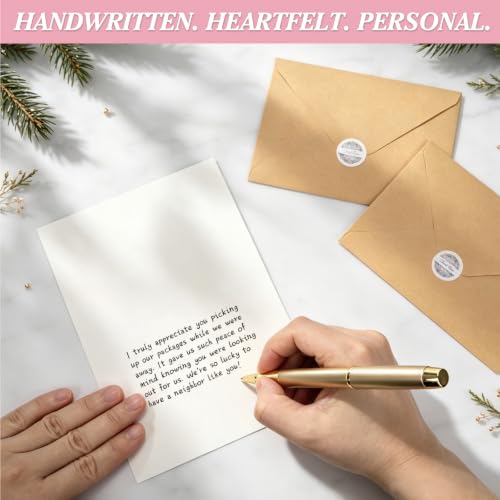 ARTLYMERS Thank You Cards with Envelopes & Sticker, Glossy 3.5"x5", 52 Pack