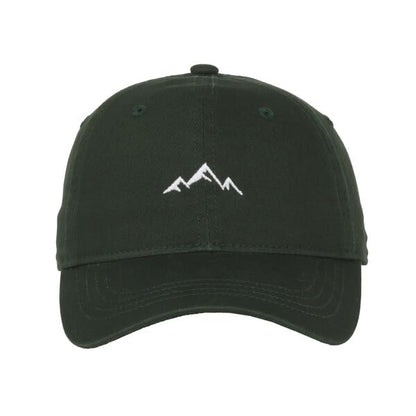 Outdoor Cap Mountain Embroidered Dad Hat Adjustable Soft Cotton Polo Style Unstructured Baseball Cap for Men & Women - color: Dark Green