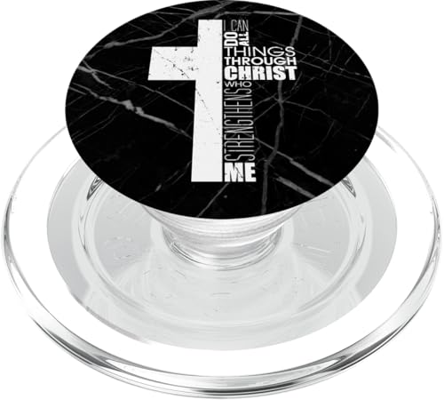 Christian Bible Verse Religious Philippians 4:13 Cross Gifts PopSockets PopGrip for MagSafe - style: Magnetic PopGrip