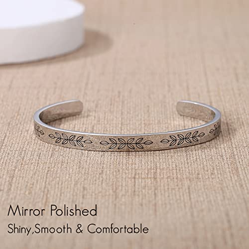 TONY & SANDY Cuff Bracelets for Women Teen Girls Best Friend Sister Mom Daughter Granddaughter Easter Birthday Mother's Day Christmas Stocking Stuffers for Teen Girls Women Jewelry - style: 1 - Beautiful girl you can do amazing things
