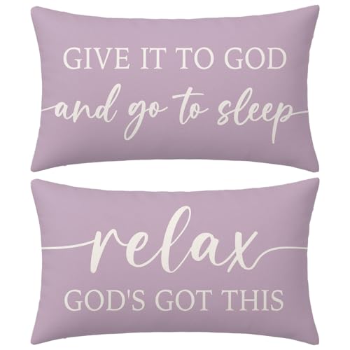 Dusty Lavender Purple Pillow Covers 12x20 Inch Set of 2 - color: Dusty Lavender