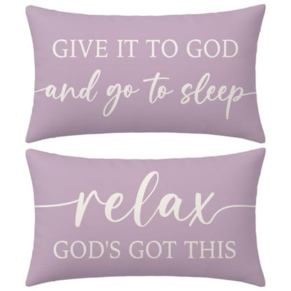 Dusty Lavender Purple Pillow Covers 12x20 Inch Set of 2 - color: Dusty Lavender