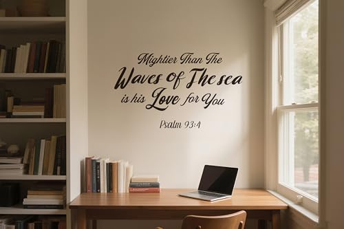Psalm 93:4 Bible Verse Wall Decal, Christian Scripture Wall Sticker