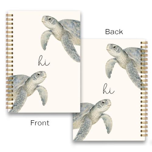 Cute Animal Sea Turtle Spiral Journal Notebook Gift for Women Girls - color: SeaTurtle