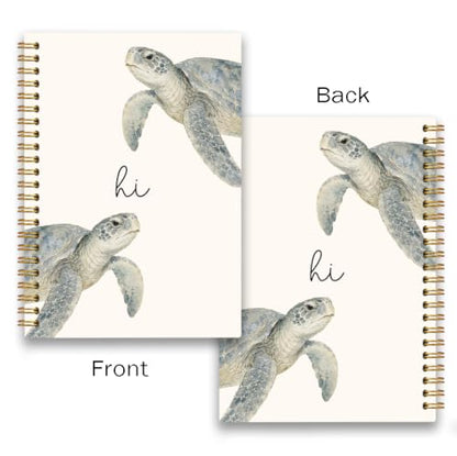 Cute Animal Sea Turtle Spiral Journal Notebook Gift for Women Girls - color: SeaTurtle