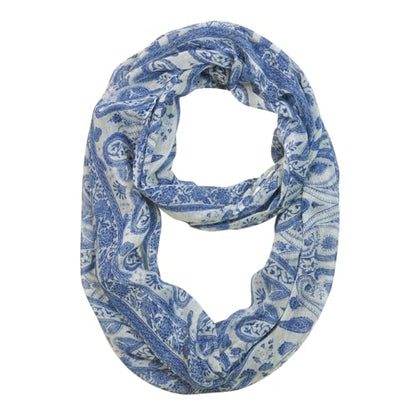 Jersey Knit Infinity Scarf Colorful Head Wrap for Travel - color: B08