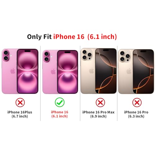 for iPhone 16 6.1'' Pink & Blue Flower Christian Collage Phone Case, Cute Floral Bible Verse Cross & Jesus Case, Slim TPU Shockproof Protective Phone Cover for Women Girls - color: Pink & Blue Cross Collage, size: iPhone 16