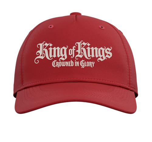 Kings of Kings Jesus Hat Gospel Faith Bible Verse Adjustable Baseball Hat - color: Red