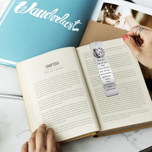 Lion Christian Metal Bookmark, Scripture Book Mark Gift for Men - style: Bible for Men
