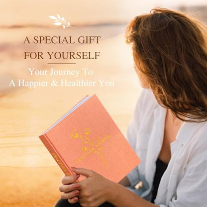 Lanpn Daily Gratitude Journal for Woman Men, The 5 Minute Gratitude Diary with Prompts, Linen Mindfulness Affirmation Positivity Planner, 156 Page Better Every Day Reflection Guided Notebook - color: Brick Red