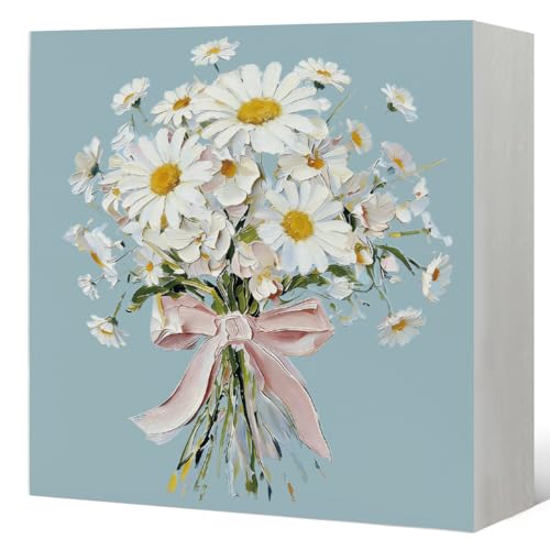 Cute Daisy Wooden Sign, Daisy Gifts for Women, - color: Flower-Daisy