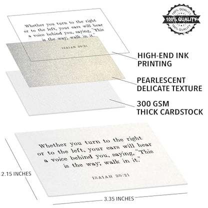 Bible Verse Cards, 60 Scripture Cards with Bible Verses - color: Pearl 01