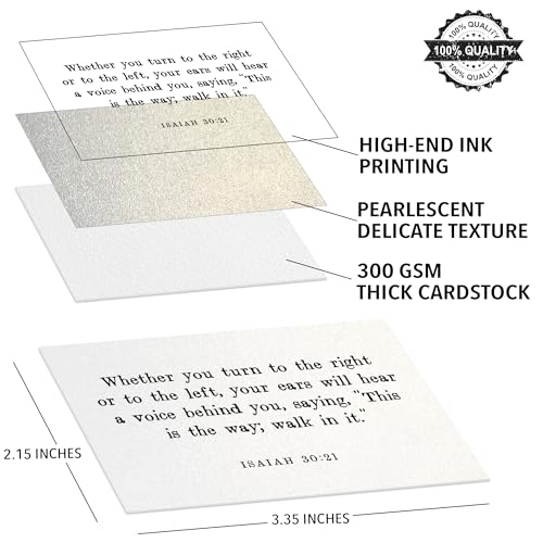 Bible Verse Cards, 60 Scripture Cards with Bible Verses - color: Pearl 01