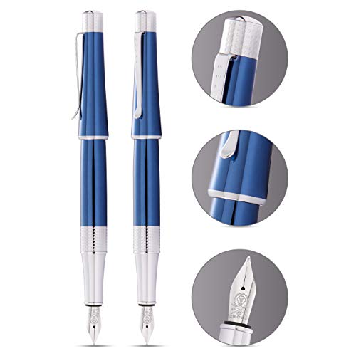 Cross Beverly Refillable Fountain Pen, Medium Nib, Includes Premium Gift Box - Translucent Cobalt Blue Lacquer - color: Translucent Cobalt Blue Lacquer, style: Fountain Pen