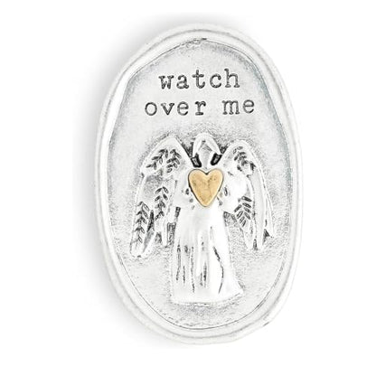 DEMDACO Guardian Angel Watch Over Me Visor Clip, Silver Toned, 2 x 1.5 in