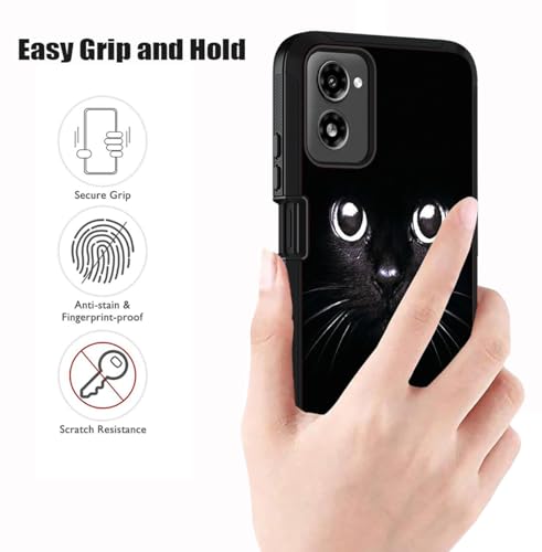 Designed for Moto G Power 5G 2024 Case, Military Grade Heavy Duty 3-Layer Shockproof Full-Body Protective Cover for Motorola Moto G Power 5G 2024, Cute Cat Face - color: Cute Cat Face