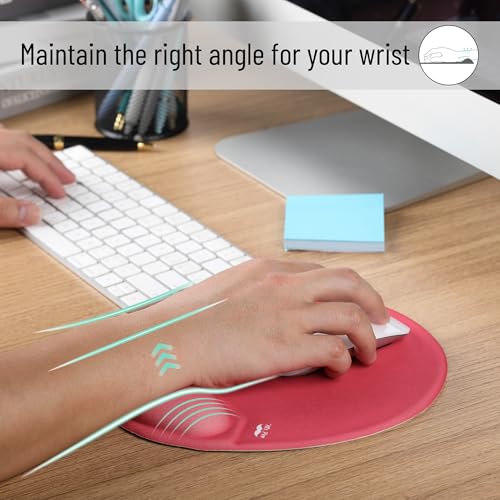 Mr. Pen- Ergonomic Mouse Pad with Wrist Rest - color: Red