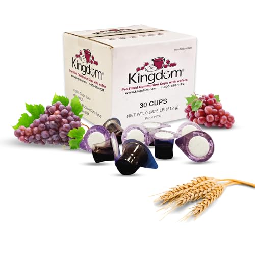 Kingdom Prefilled Communion Cups with Wafers - 30 Count (Pack of 2) - size: 30 Count (Red Juice) (Pack of 2)