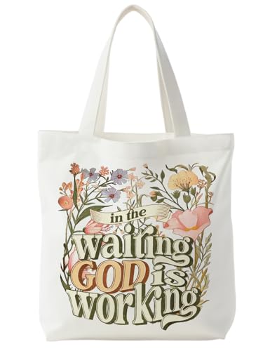Bible Bags for Women, Christian Tote Bag, Gifts for Christian Women - color: Retro Floral