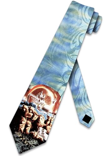 Steven Harris Noah's Arc Necktie Mens Religious Ties Biblical Neckties for Men Faith Tie
