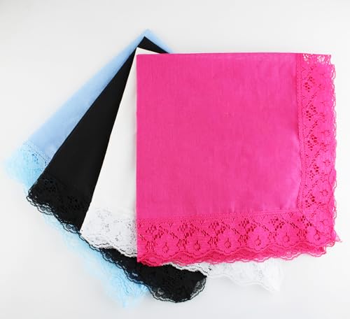 24" Lap scarf lap scarves with lace trims lap handkerchief Lap covers lap skirts for women in church - color: White
