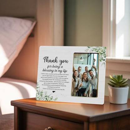 Thank You Gifts Picture Frame for Friends Women Men, Thank You for Being a Blessing in My Life Picture Frame - color: Blessing