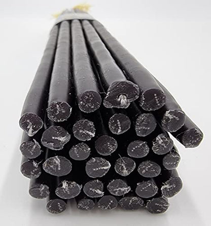 TALISMAN4U 33 Beeswax Taper Candles 11 inch Jerusalem Church Candles - color: Black