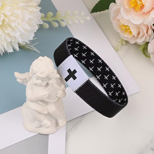 Daily Bible Verse Bracelet, Christian Bracelet for Women Men, Christian Jesus Jewelry Gifts Wristband - style: Pink