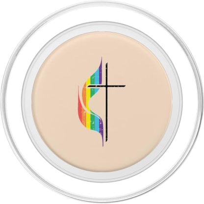 Gay Christian Cross Rainbow Methodist LGBTQ Pride Men Women PopSockets PopGrip for MagSafe - style: Magnetic PopGrip