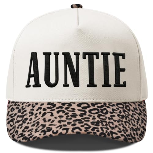 Put It On My Husband's Tab Funny Trucker Hats Women Vintage Adjustable Baseball Cap Embroidery Fashion Trucker Hat - color: Auntie - Small Leopard Print