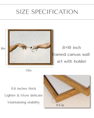 InSimSea Framed Canvas Wall Art, God's Hand Holding Toilet Paper, 10x8 Inch - color: Toilet Paper