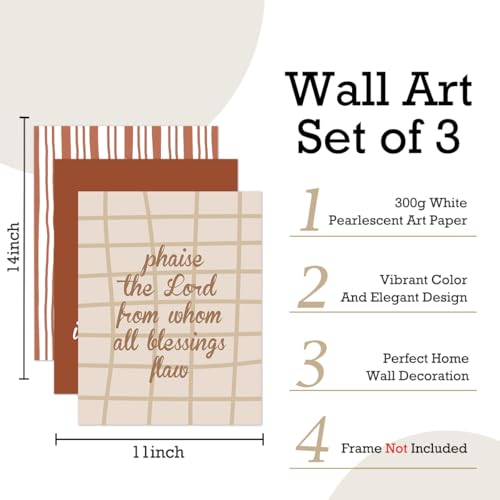 Set of 3 Poster Bible Verse Wall Art,God Is Good In Every Season Sign - color: God is Good in Every Season