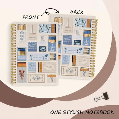 YLZlhb Coastal Beach Matchbox Spiral Notebook Journal 5.5x8.3 Inches - color: Coast