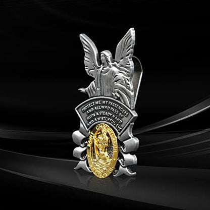 Guardian Angel St Christopher Medal Saint Christopher Car Visor Clip