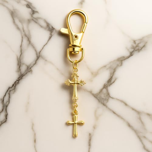 Cross Keychain – Cool Keychains Gifts for Christian, Baptism, Holidays, Keychains for Car Keys - color: Cross14