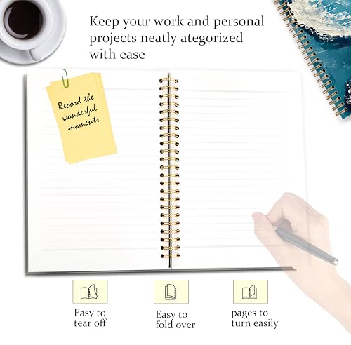 GDJIEGBC Blue Coastal Ocean Notebook 5.5x8.3in - color: Color B