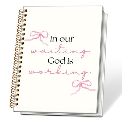 Coquette Preppy Bow Christian Spiral Notebook Journal, Bible Verse Scripture Journal for Women, Christian Religious Gifts for Women, Church Notes Notebooks, 5.5x8.3 Inch - color: 02-bible Verse Scripture
