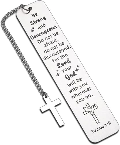 1Pc Stainless Steel Bookmark for Bible -Christian Bookmarks Gifts for Men Women,Christian Bookmark Gifts for Graduation, Easter, Thanks Giving, Bible Study Reward Bookmarks