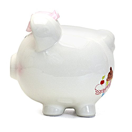 Child to Cherish Ceramic Piggy Bank for Girls, Sprinkle Cupcake - color: Multicolor