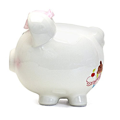 Child to Cherish Ceramic Piggy Bank for Girls, Sprinkle Cupcake - color: Multicolor