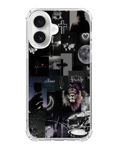 Black Christian Phone Case Compatible with iPhone 17, Jesus Love Aesthetic Phone Cover for iPhone 17 - color: Black Christian