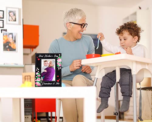 WaaHome Happy First Mothers Day Gifts for New Grandma - Grandma and Me First Mothers Day Picture Frame Gifts for First Time Grandma New Grandmother Nana To Be from Grandchildren - color: 4-First Time Grandma 4x6