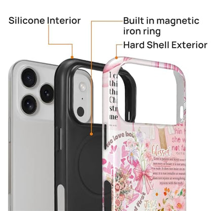 Magnetic Case for iPhone 18 Pro iPhone 17 Pro,Compatible with Magsafe PC Hard Shell & Silicone Inner Bumper Anti-Scratch Cover Shockproof Slim Retro Newspaper Collage Religious Jesus - color: Retro Newspaper Collage Religious Jesus, size: iPhone 18 Pro iP