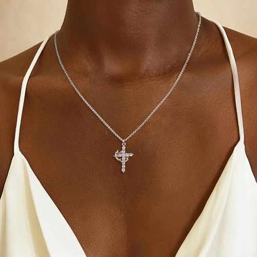 Carffordo 925 Sterling Silver Chain Necklace, Lip Link Necklace for Women - color: Silver, size: 19 Inch