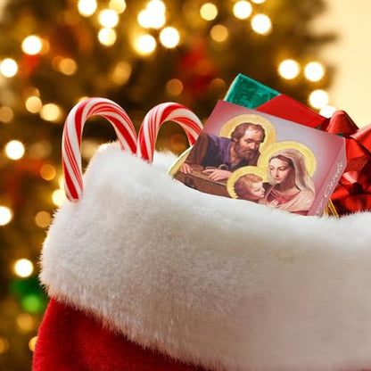 Needzo Christmas Prayer Cards, Holy Family and Nativity Scene Images with Prayers on the Back, Assortment Bible Scriptures, 54 Cards Per Pack (Set of 3)