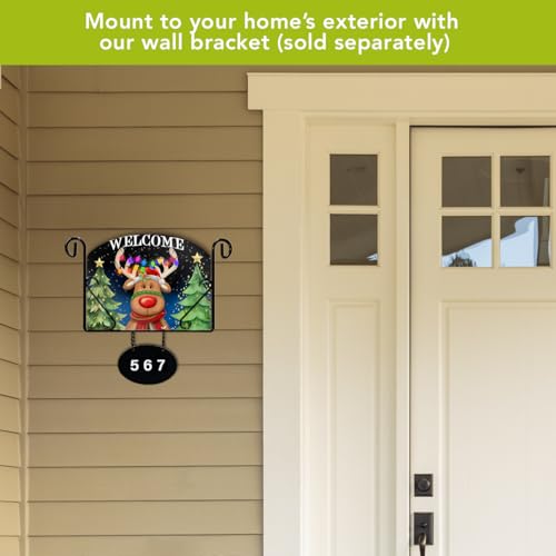 Briarwood Lane Christmas Art Sign 8.25x10.25 Festive Reindeer - color: Festive Reindeer
