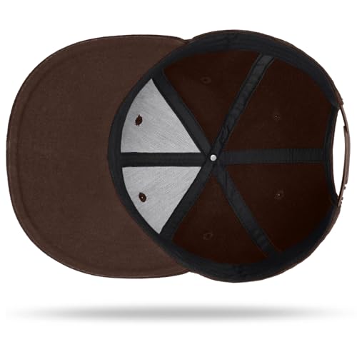 Christian Hats for Men Women - Cross Faith Flat Snapcback Hats - Religious Gifts for Thanksgiving Christmas - color: Brown/Cross White