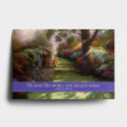DaySpring - Thomas Kinkade Painter of Light - Get Well - 4 Garden Design Assortment with Scripture - 12 Boxed Cards & Envelopes, KJV (15322)