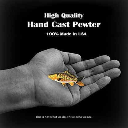 Carp Pin, Fish, Lapel, Fisherman, Fishing, Hat, Pins, Brooch, Brooches, Jewelry, Gift, Handmade in the USA, 200 Fish Designs Available. F077Z - color: Hand Painted